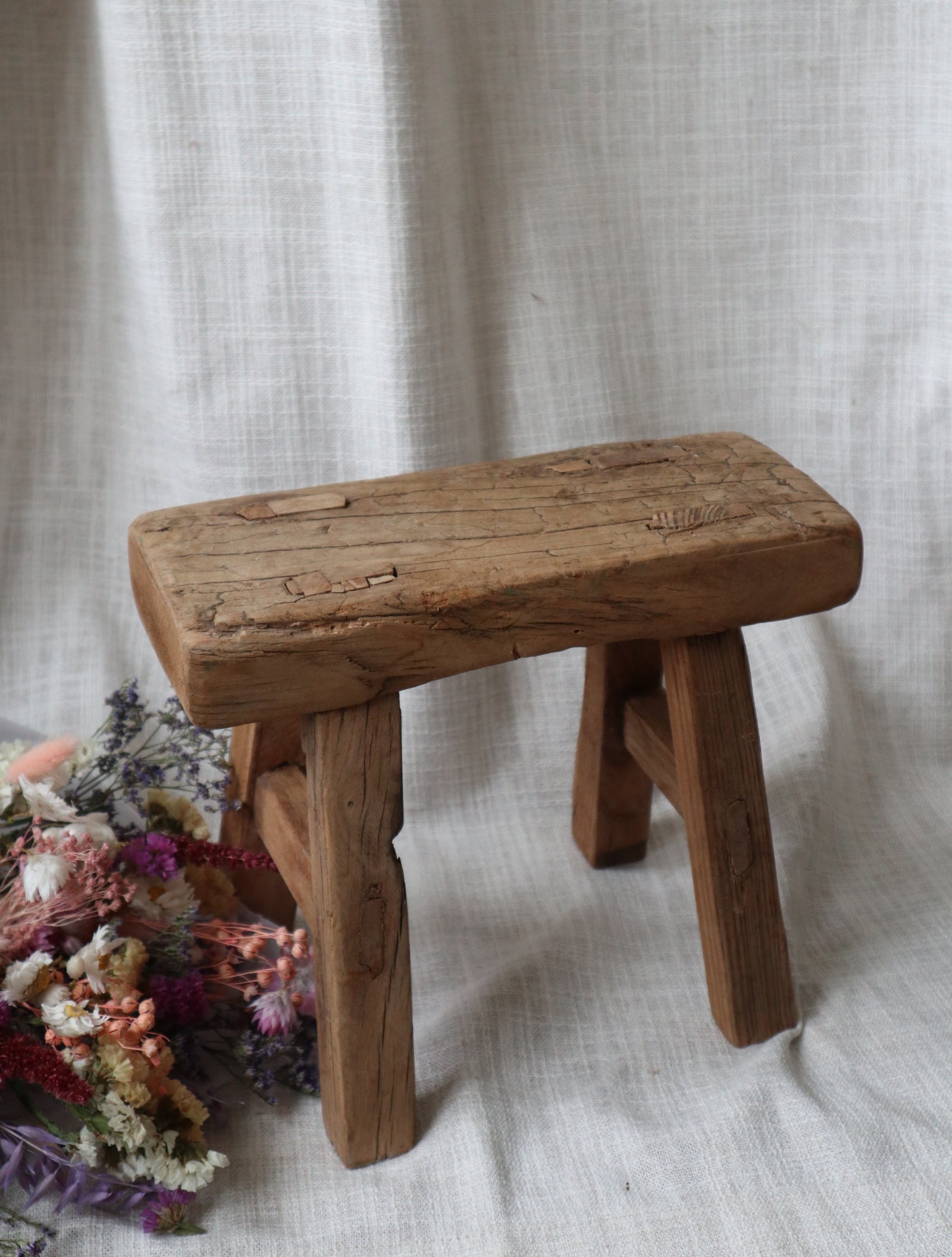 Rustic Antique Small Stool