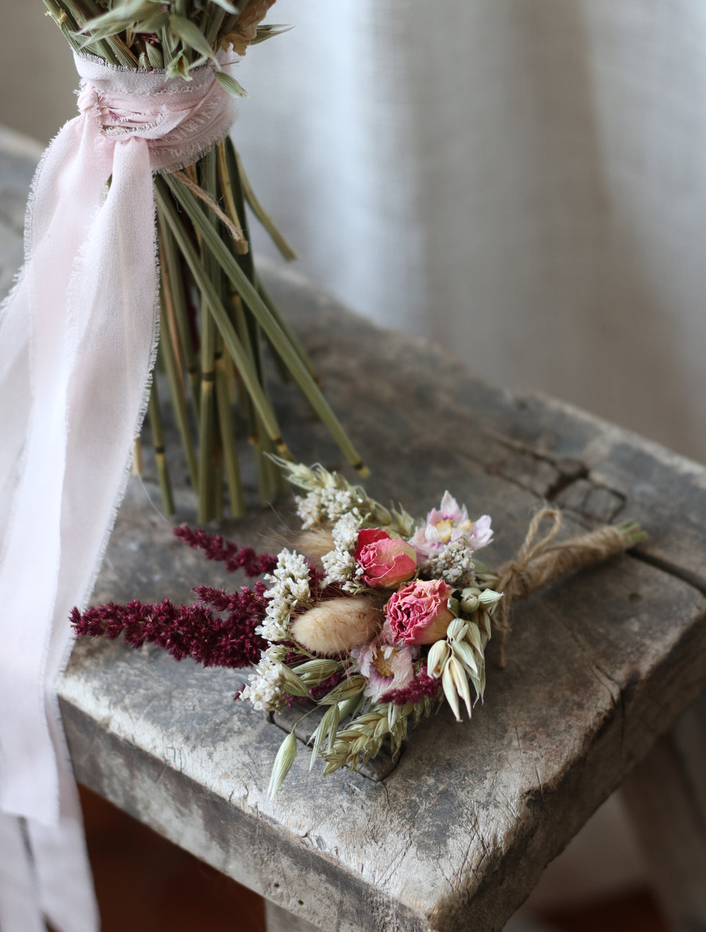 Darcie Dried Rose Bridal Bouquet