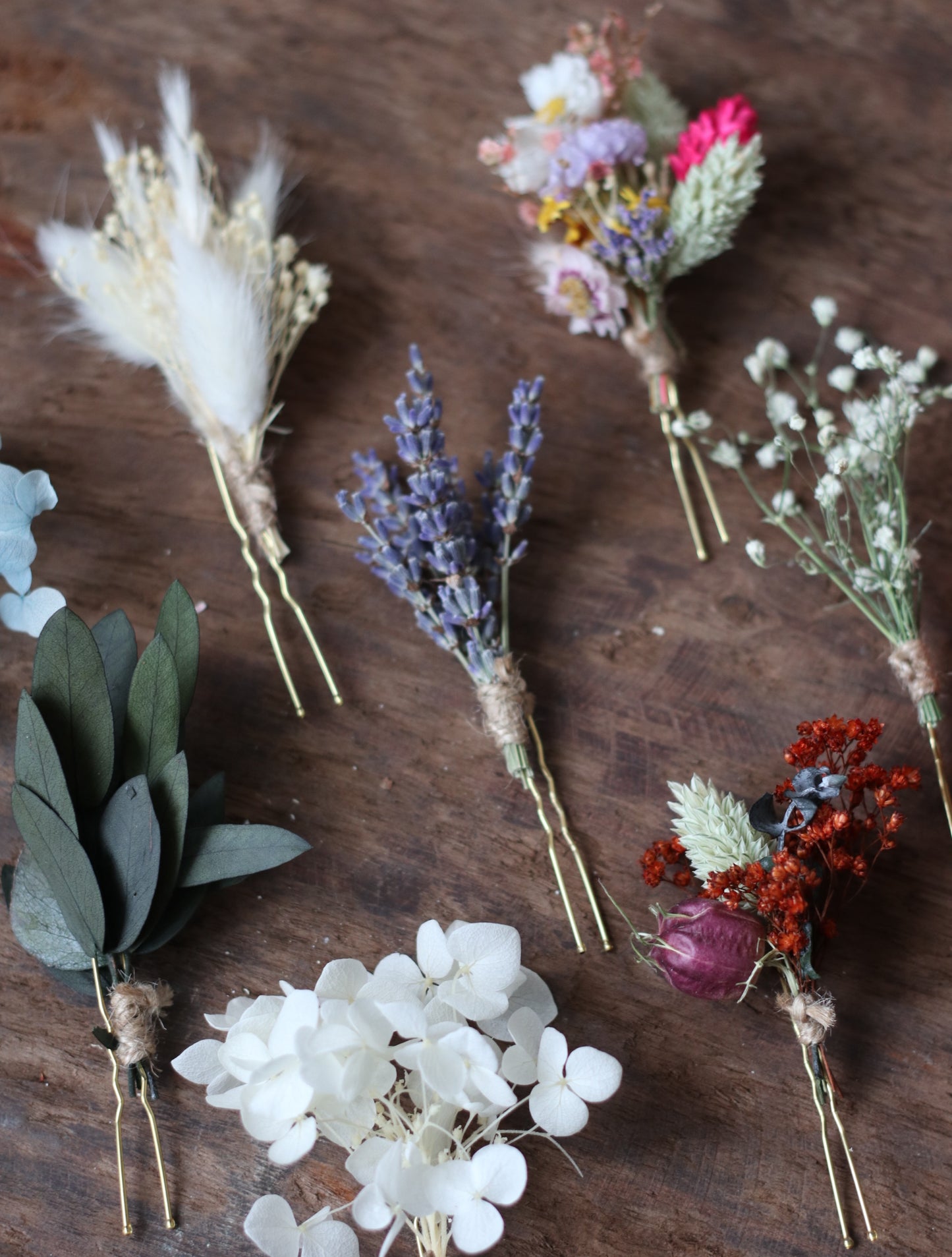 Dried Flower Hair Pins