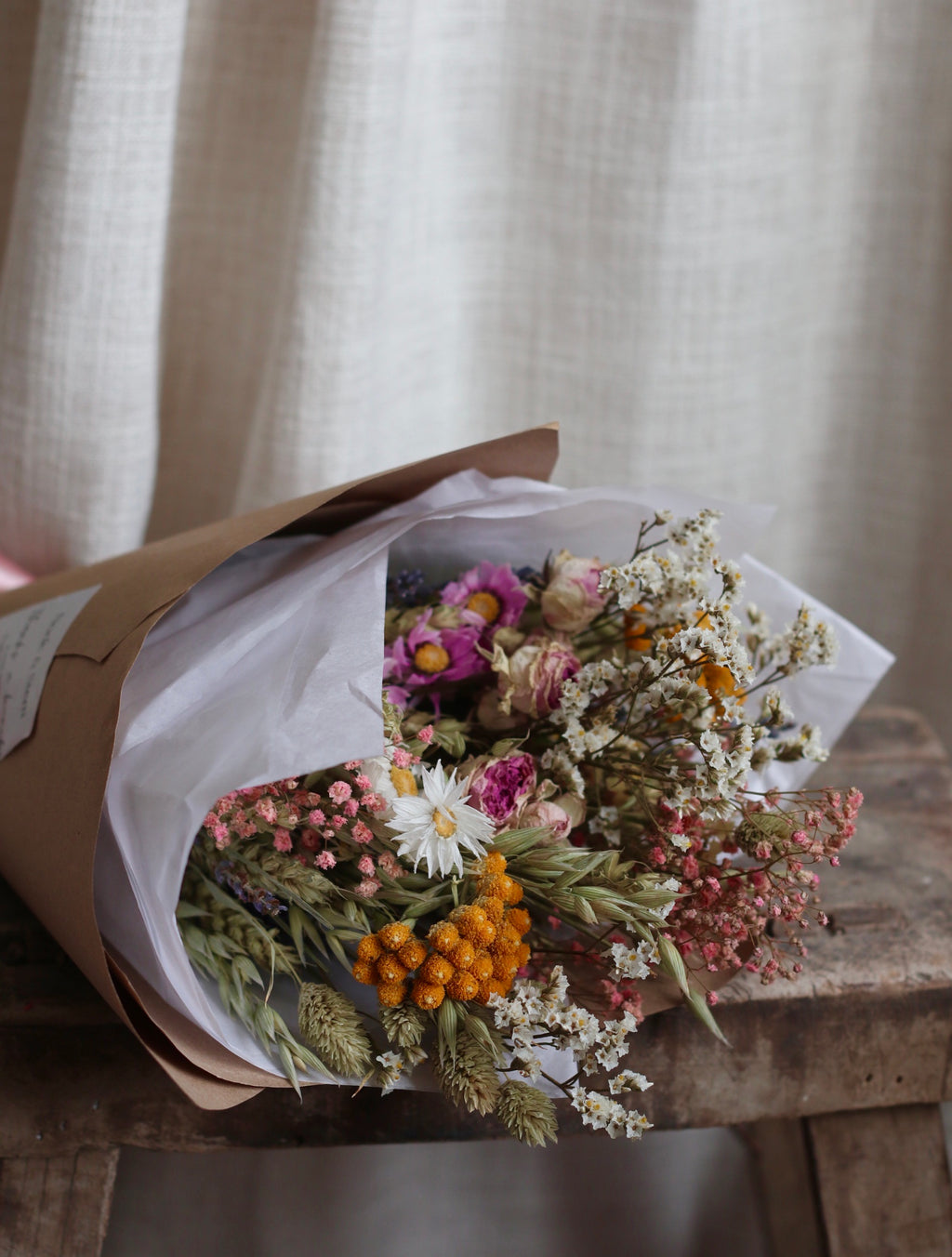 Clara Pink Dried Flower Bouquet