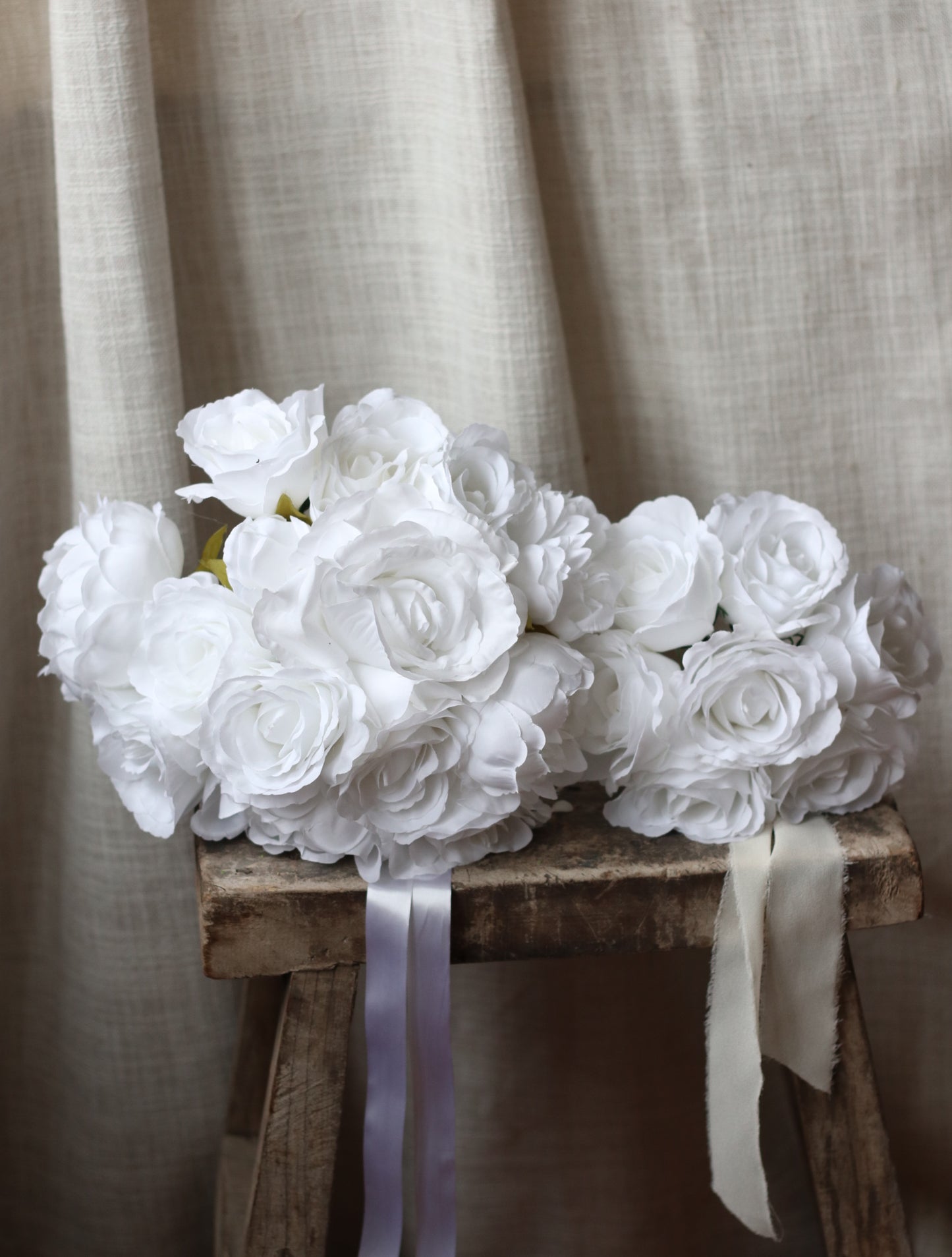 Celia | White Rose & Peony Bridal Bouquet