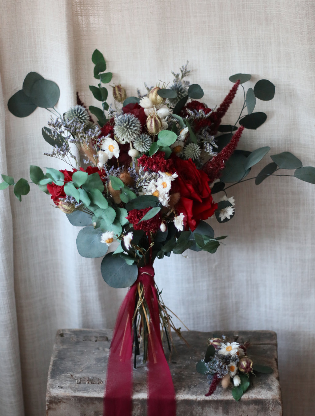 Imogen Burgundy Dried Flower Bouquet