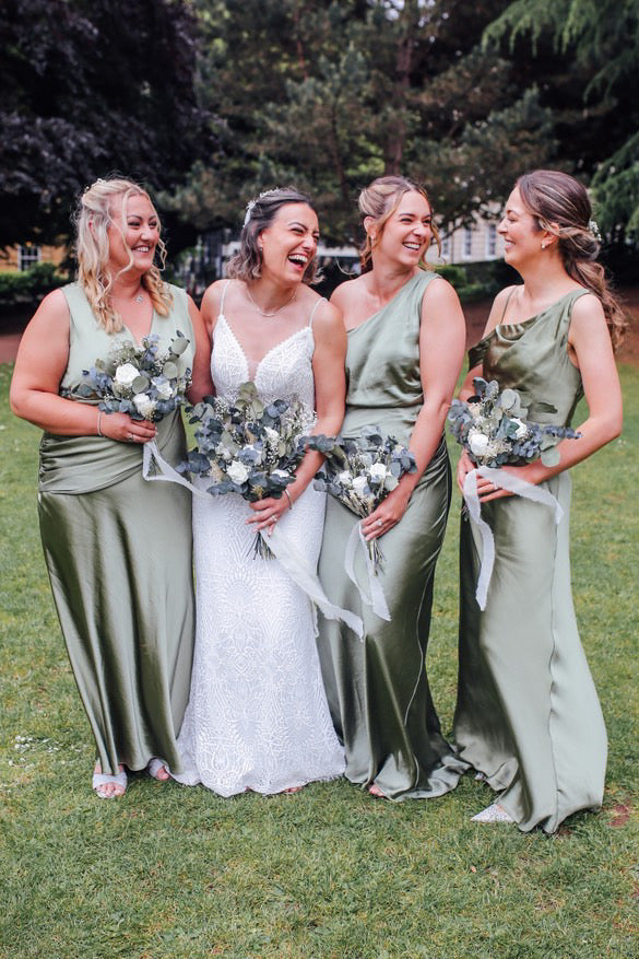 Alba | White & Green Bridal Bouquet