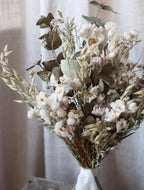 Ottilie White Dried Flower Bridal Bouquet