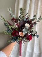 Vivienne Burgundy Preserved Bridal Bouquet