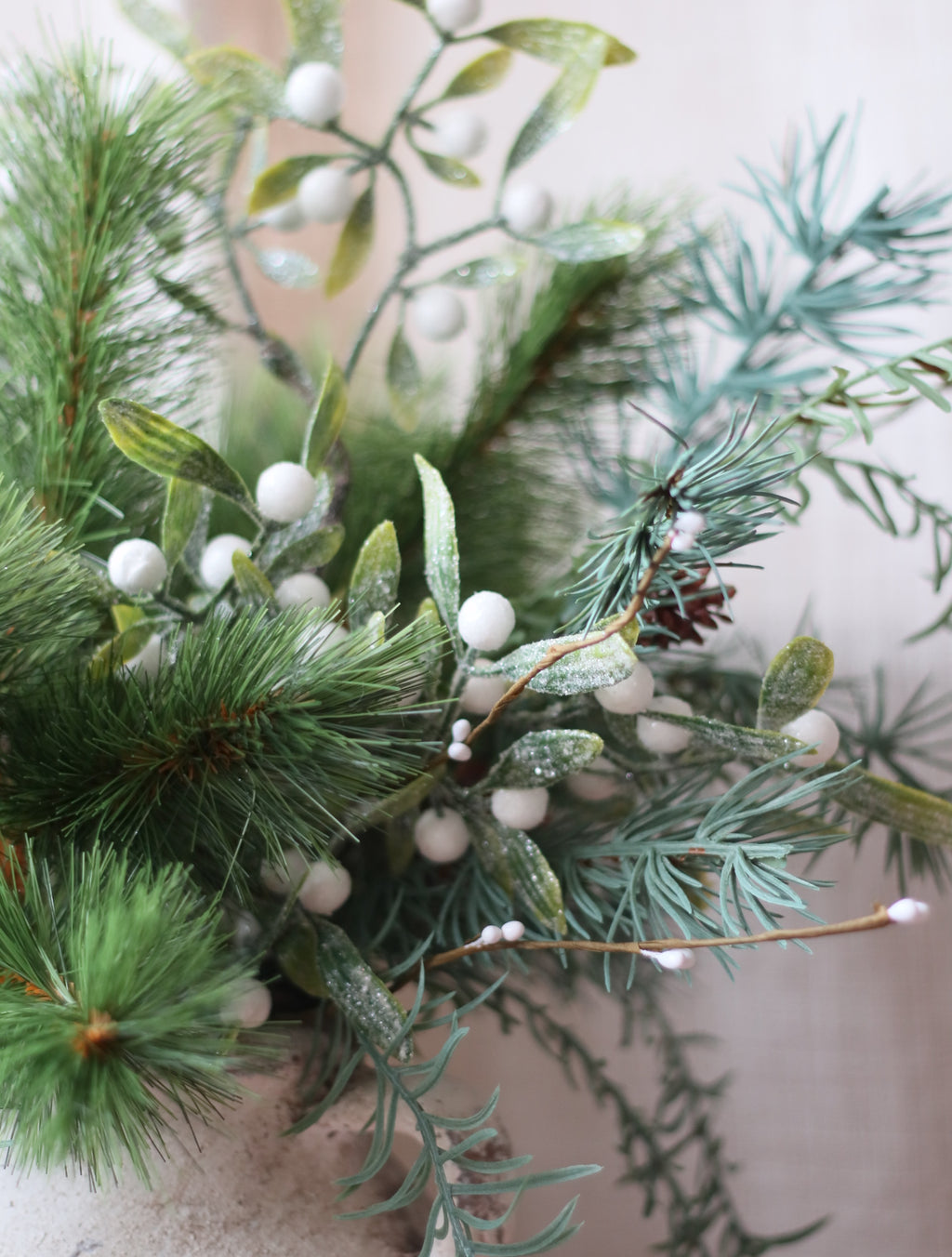 Elsa Frosted Berry Snow Pine Bouquet