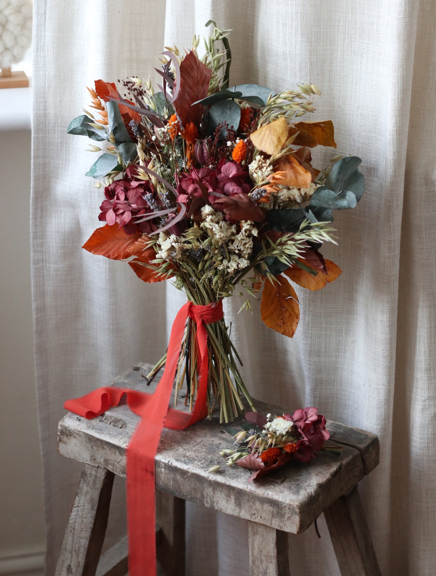 Claret Autumn Dried Flower Bouquet