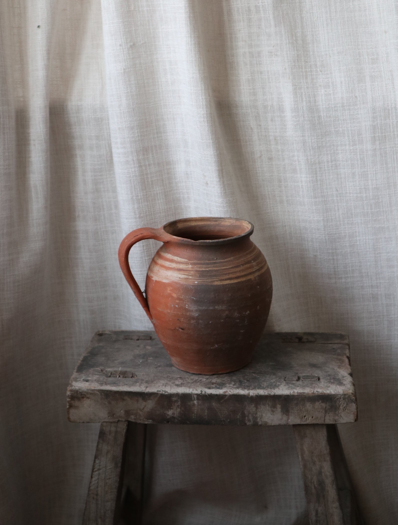 Antique Terracotta Stripe Vase