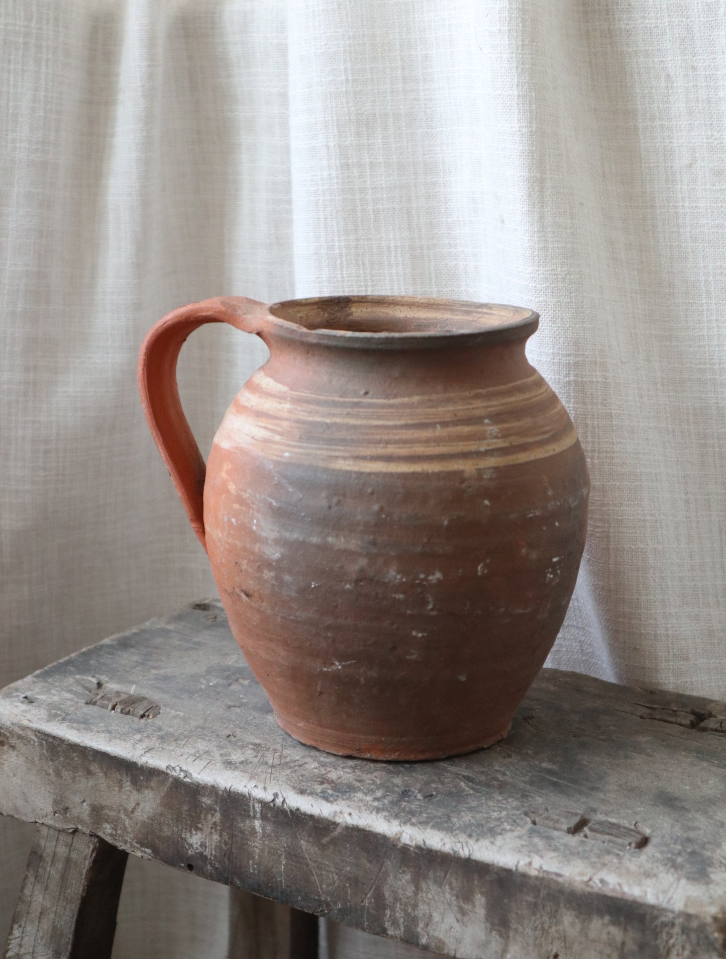 Antique Terracotta Stripe Vase