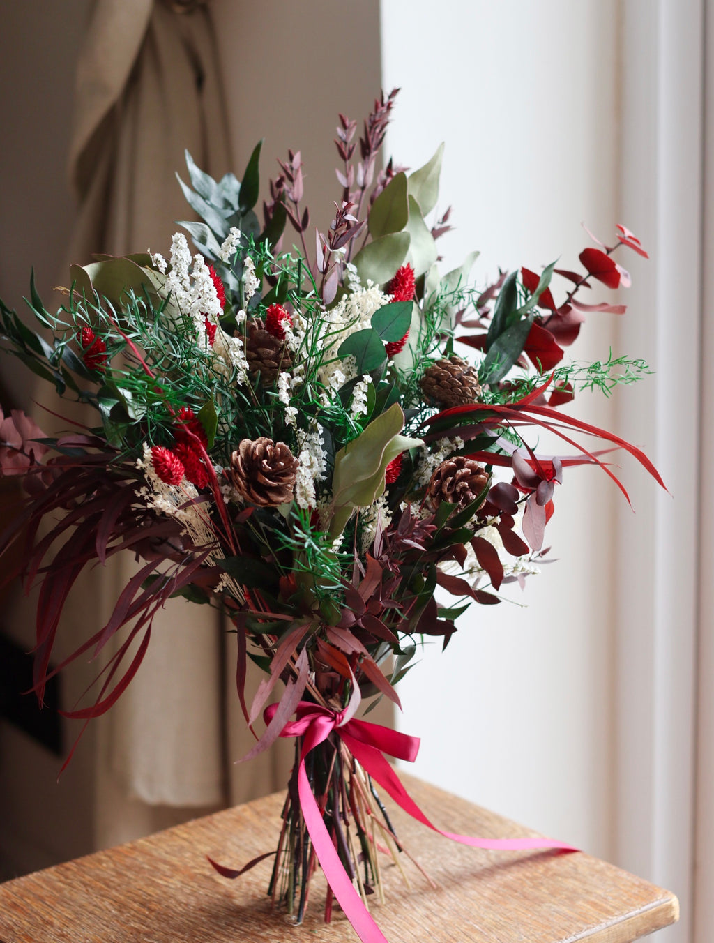 Celyn Dried Flower Christmas Bouquet