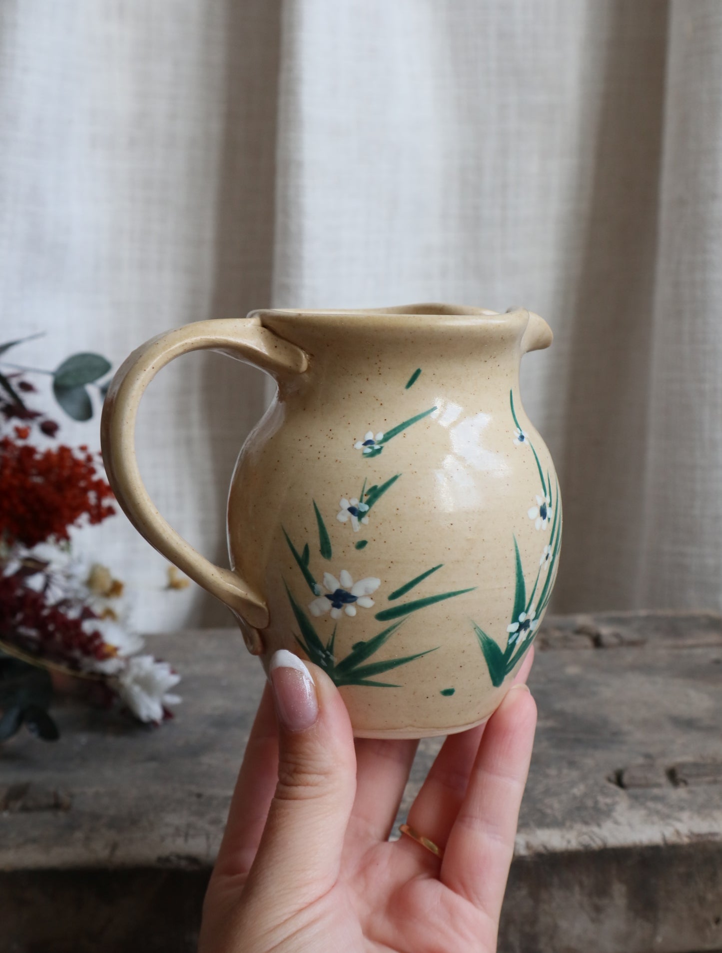 Antique Mini Floral Jug
