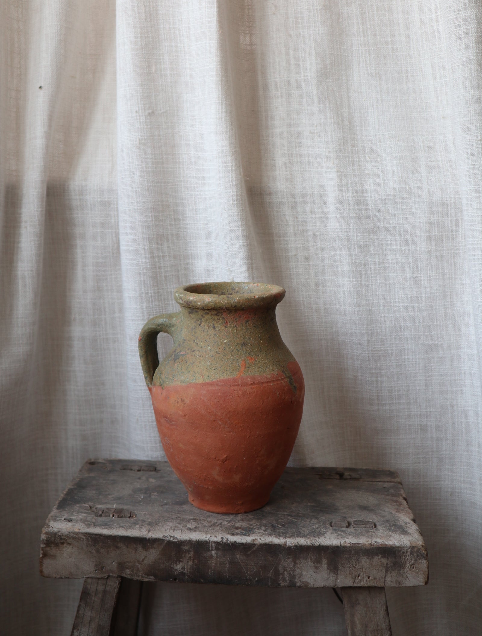 Antique Green Terracotta Vase