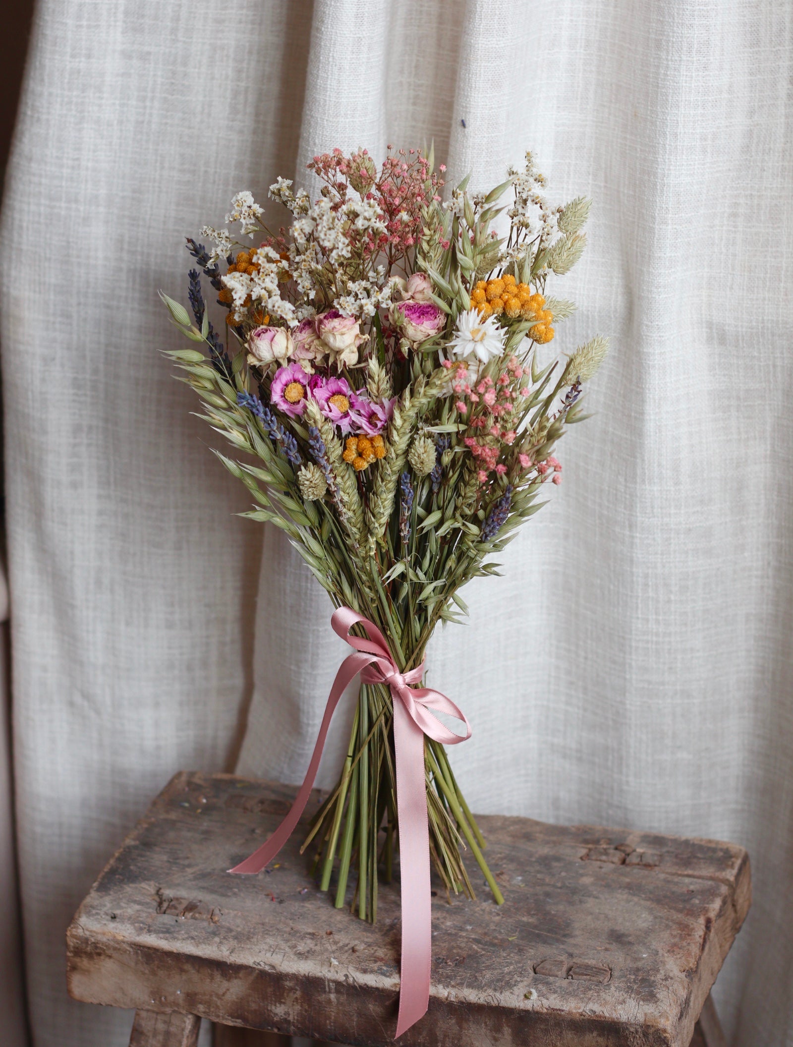 Clara Pink Dried Flower Bouquet
