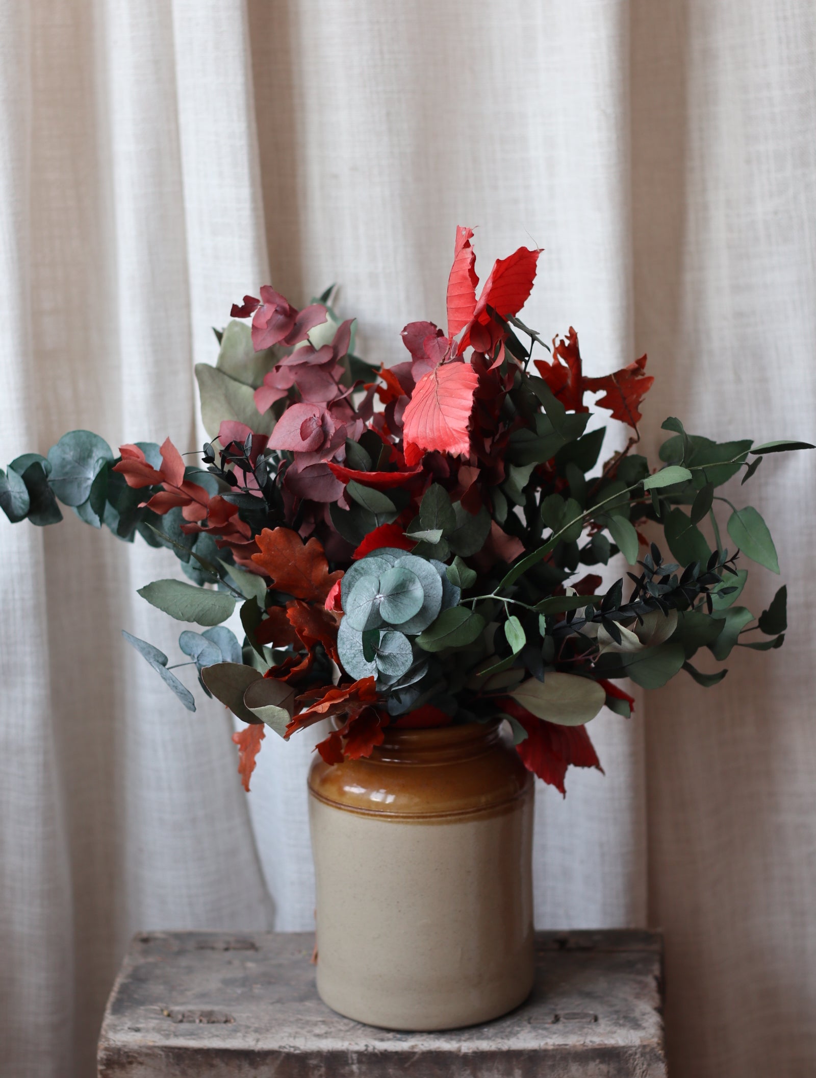 Dried Eucalyptus, Beech & Oak Leaf Bouquet