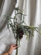 Artificial Snow-Frosted Pine Stem
