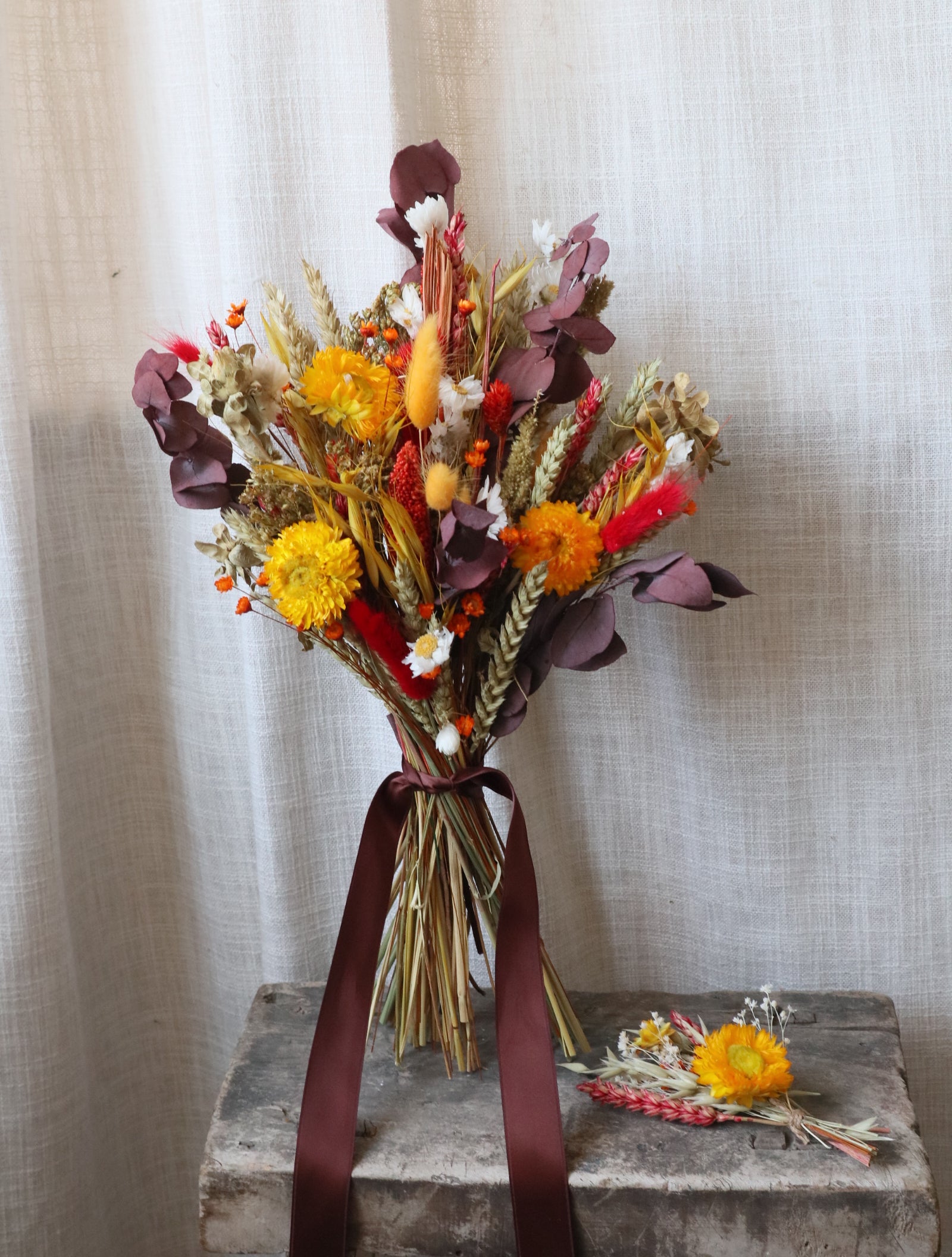 Amber Autumn Dried Flower Bouquet
