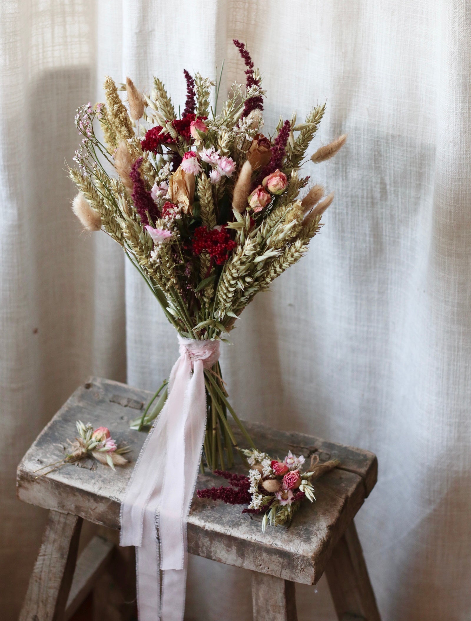 Darcie Dried Rose Bridal Bouquet