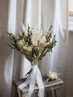 Edie Eucalyptus & Pampas Wedding Bouquet