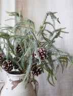 Artificial Snow-Frosted Pine Stem