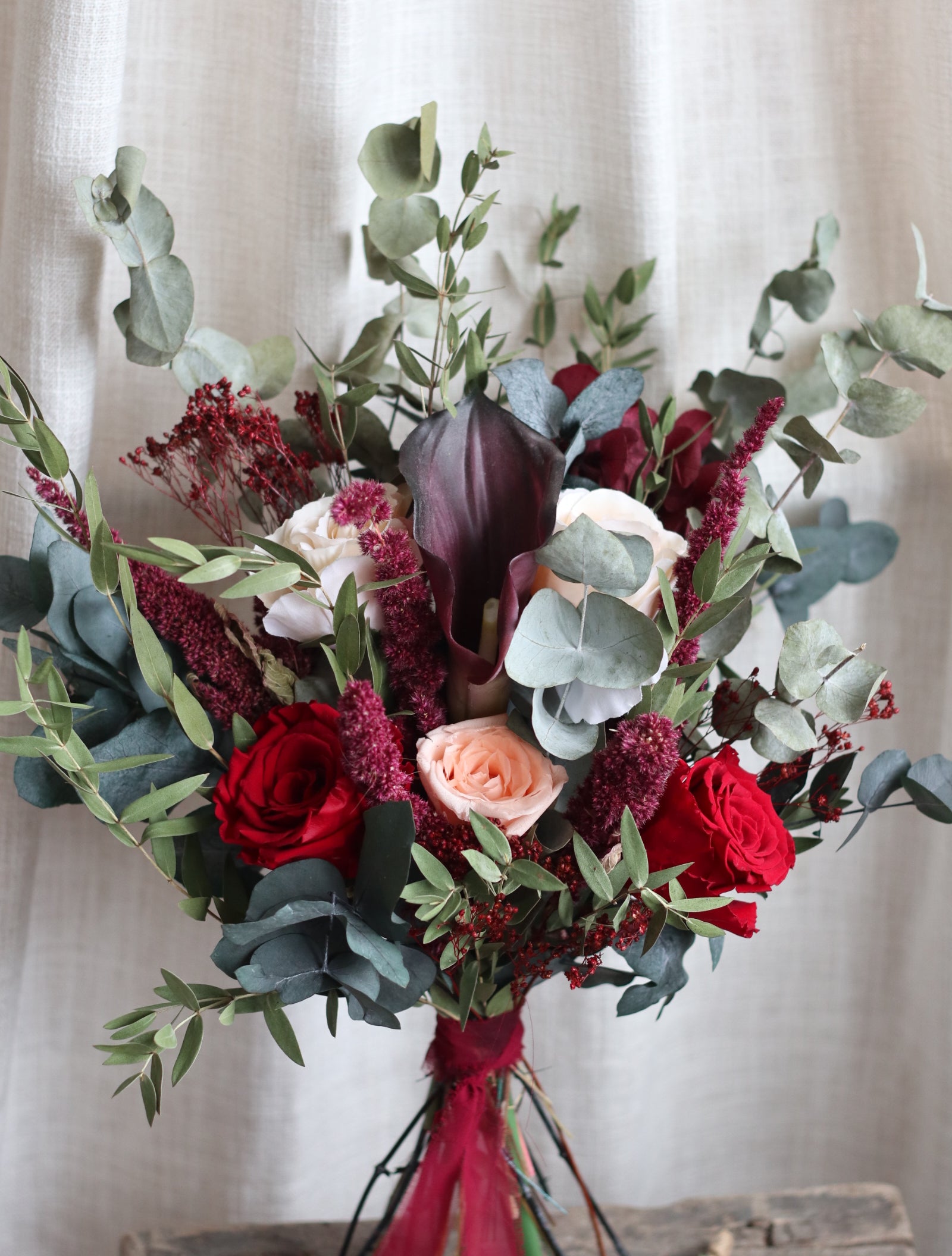 Vivienne Burgundy Preserved Bridal Bouquet