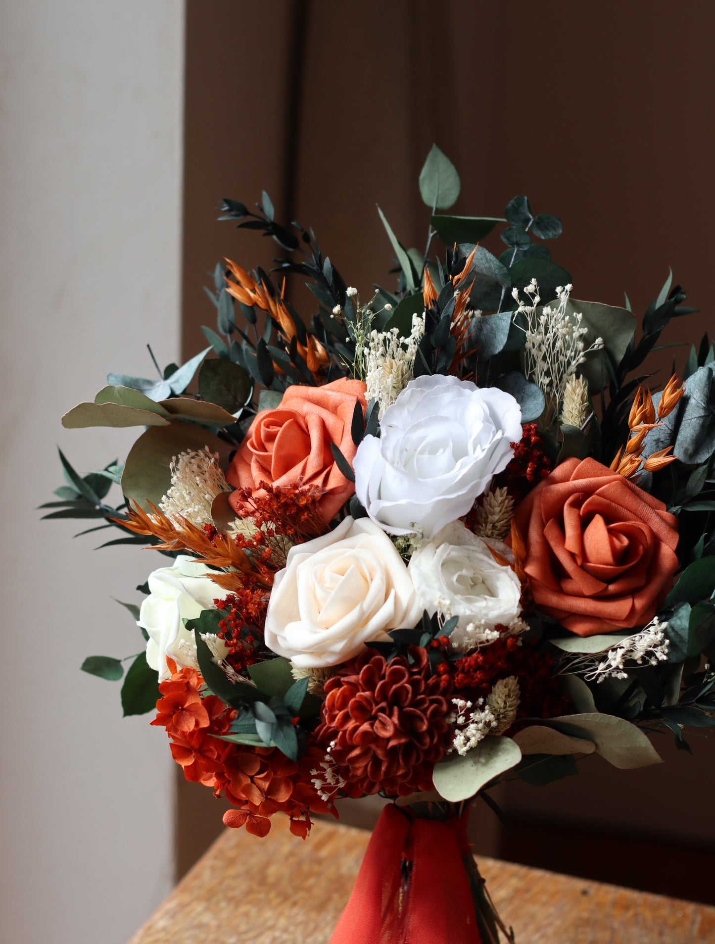 Faye Autumn Dried Wedding Bouquet