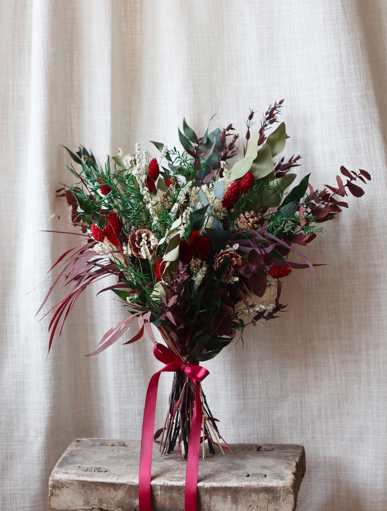 Celyn Dried Flower Christmas Bouquet