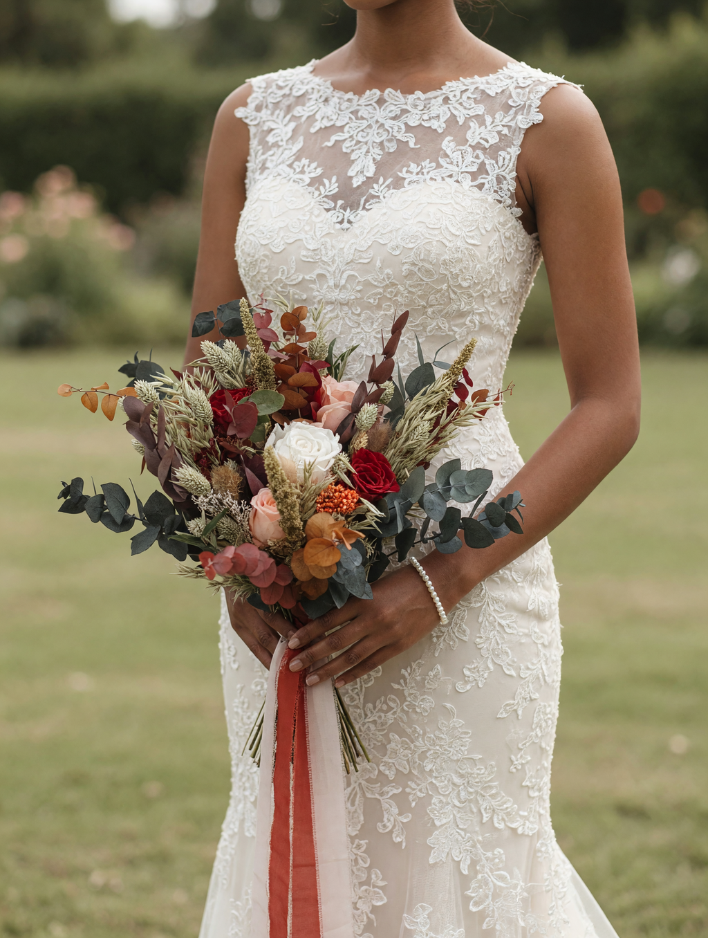 Saffron Autumn Preserved Bridal Bouquet