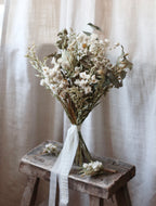 Ottilie White Dried Flower Bridal Bouquet
