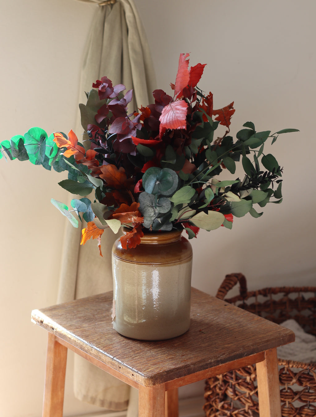Dried Eucalyptus, Beech & Oak Leaf Bouquet