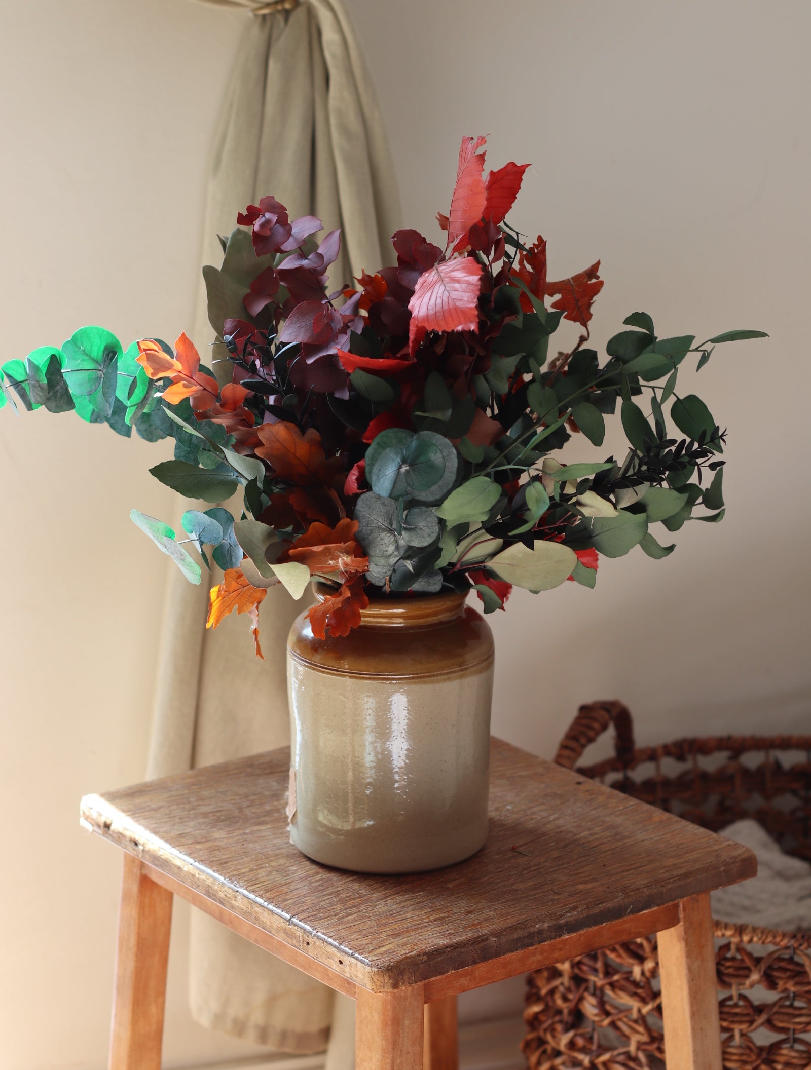 Dried Eucalyptus, Beech & Oak Leaf Bouquet
