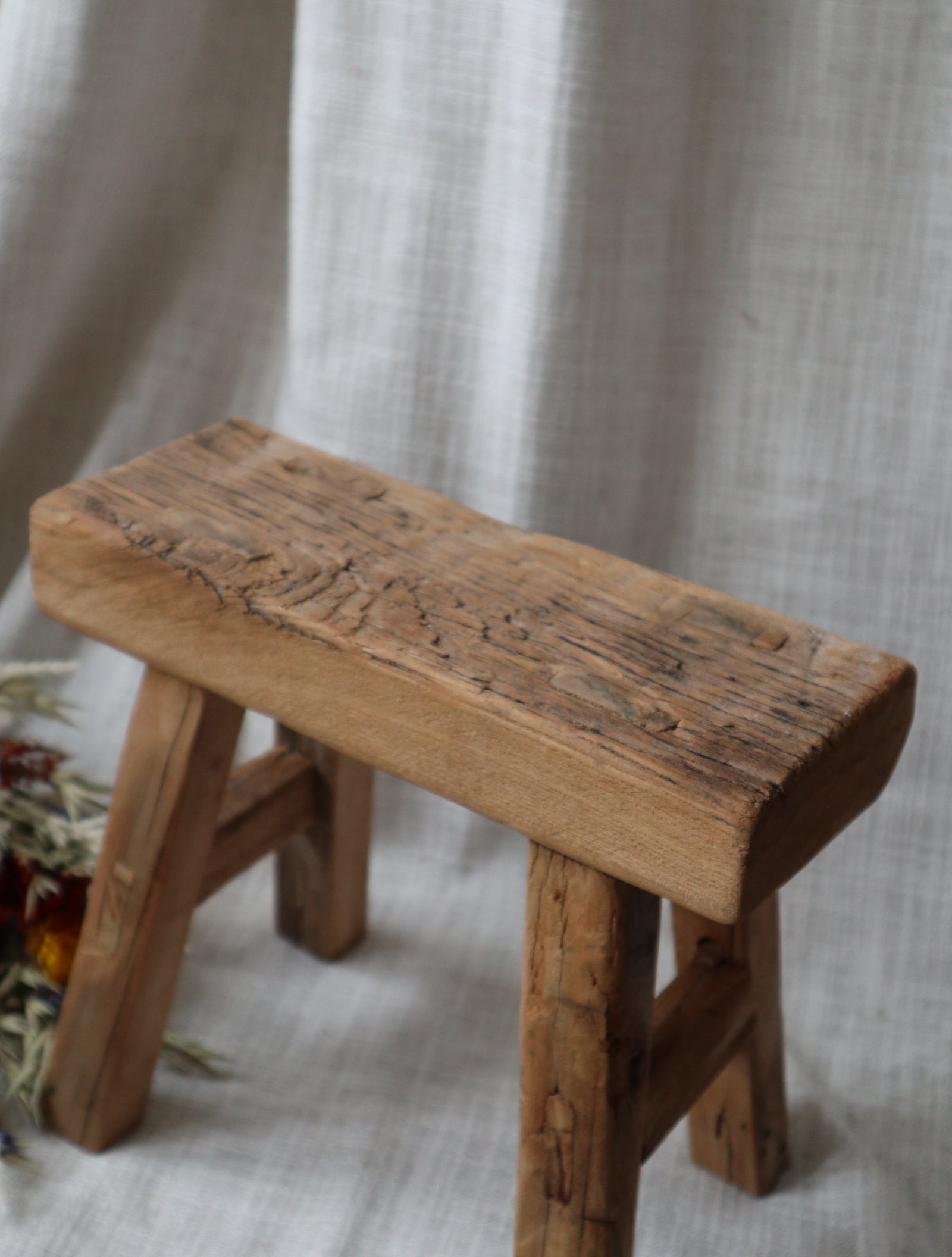 Rustic Antique Small Stool