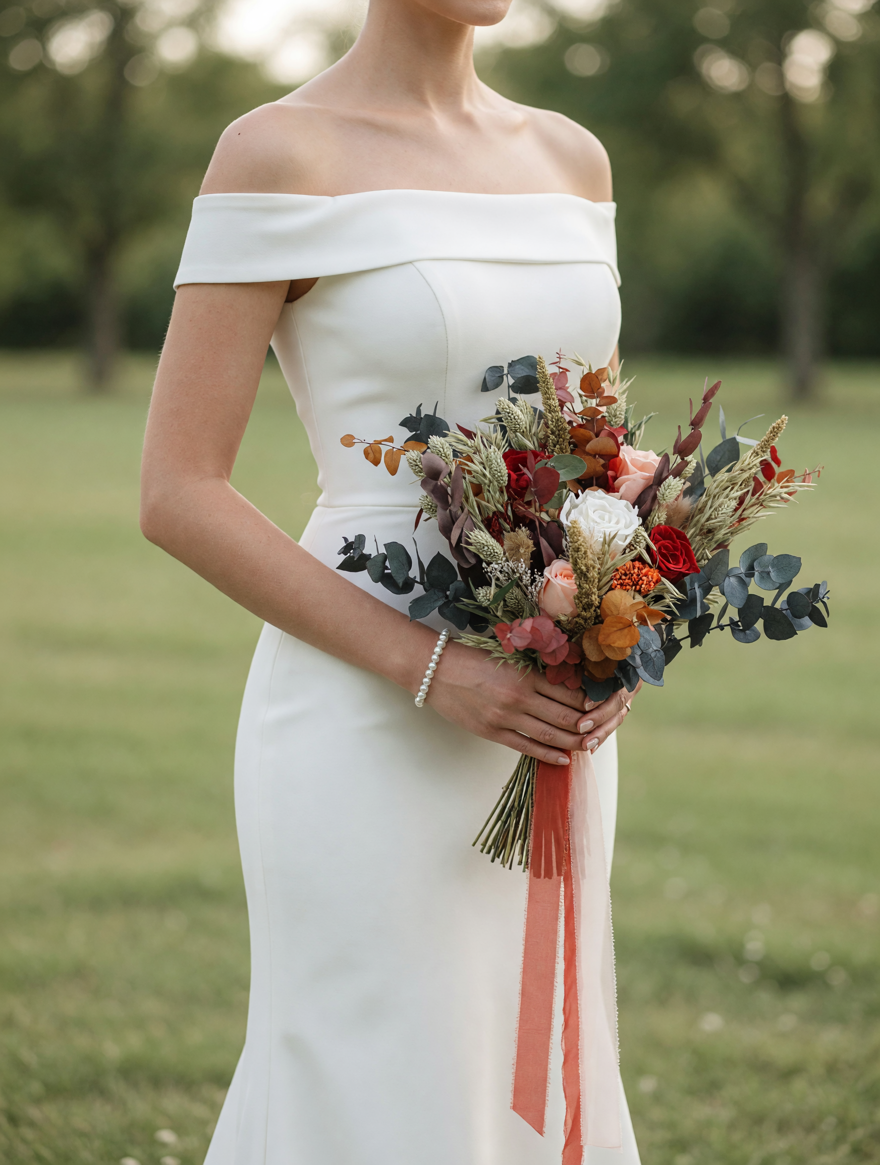 Saffron Autumn Preserved Bridal Bouquet