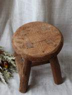 Round Antique Small Stool