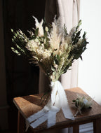 Edie Eucalyptus & Pampas Wedding Bouquet