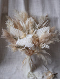 Orla | Luxury Neutral Dried Flower Wedding Bouquets With Dried Roses & White Hydrangeas