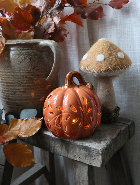 Ceramic Pumkin Ornament