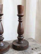 Antique Wooden Candlestick