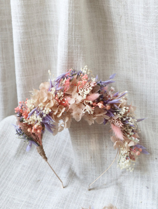 Pastel Dried Flower Crown