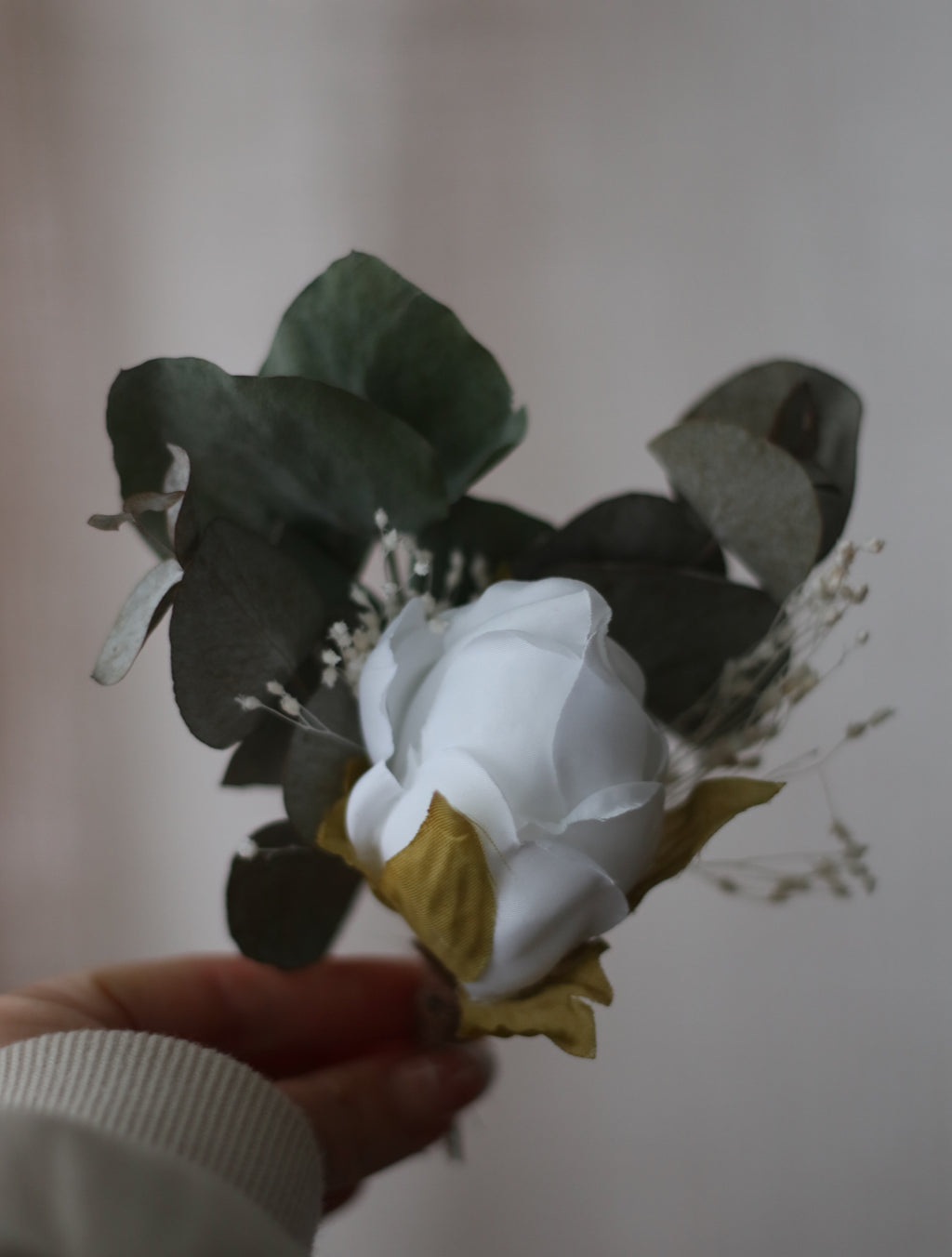 Juliet White Peony & Green Bridal Bouquet