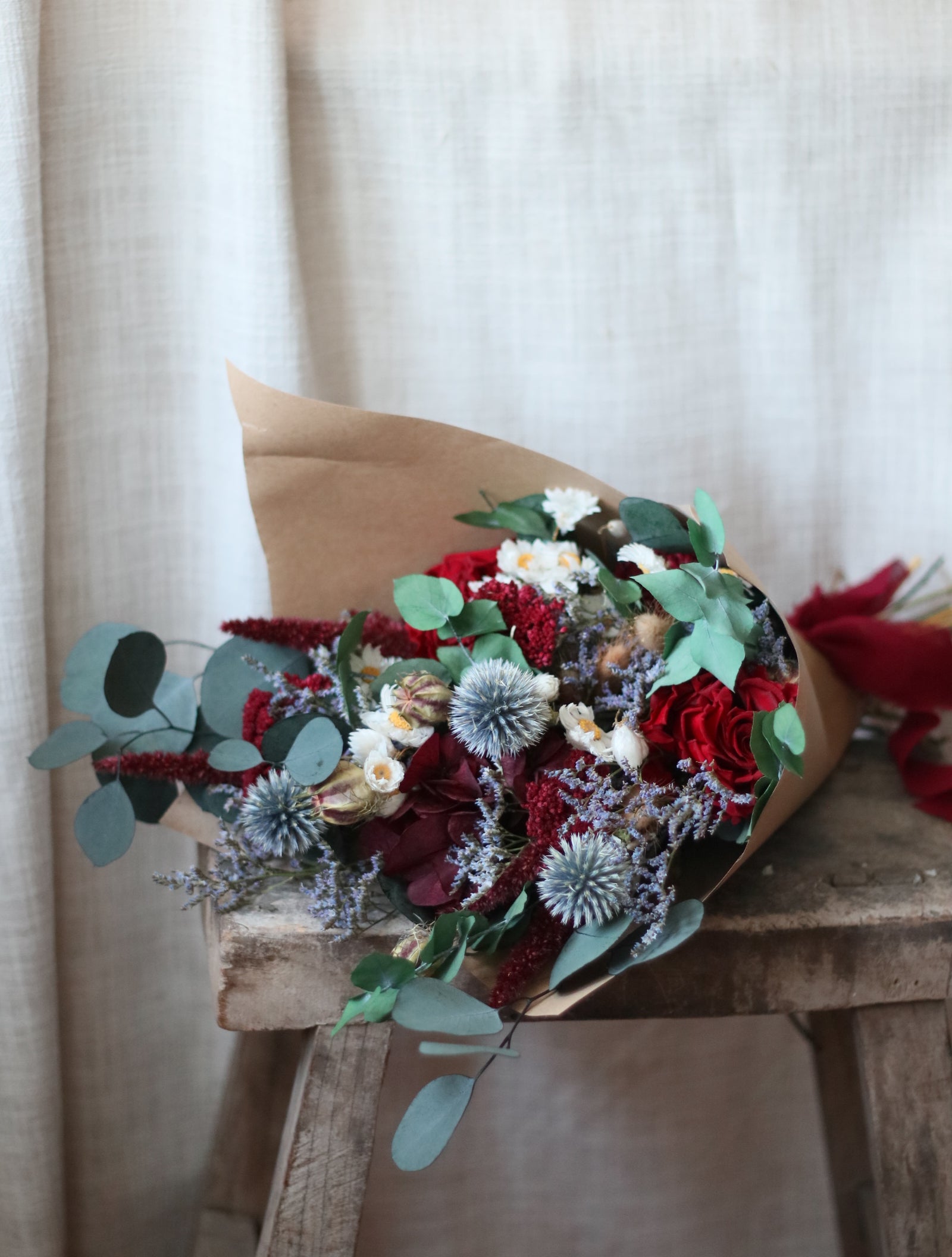 Imogen Burgundy Dried Flower Bouquet