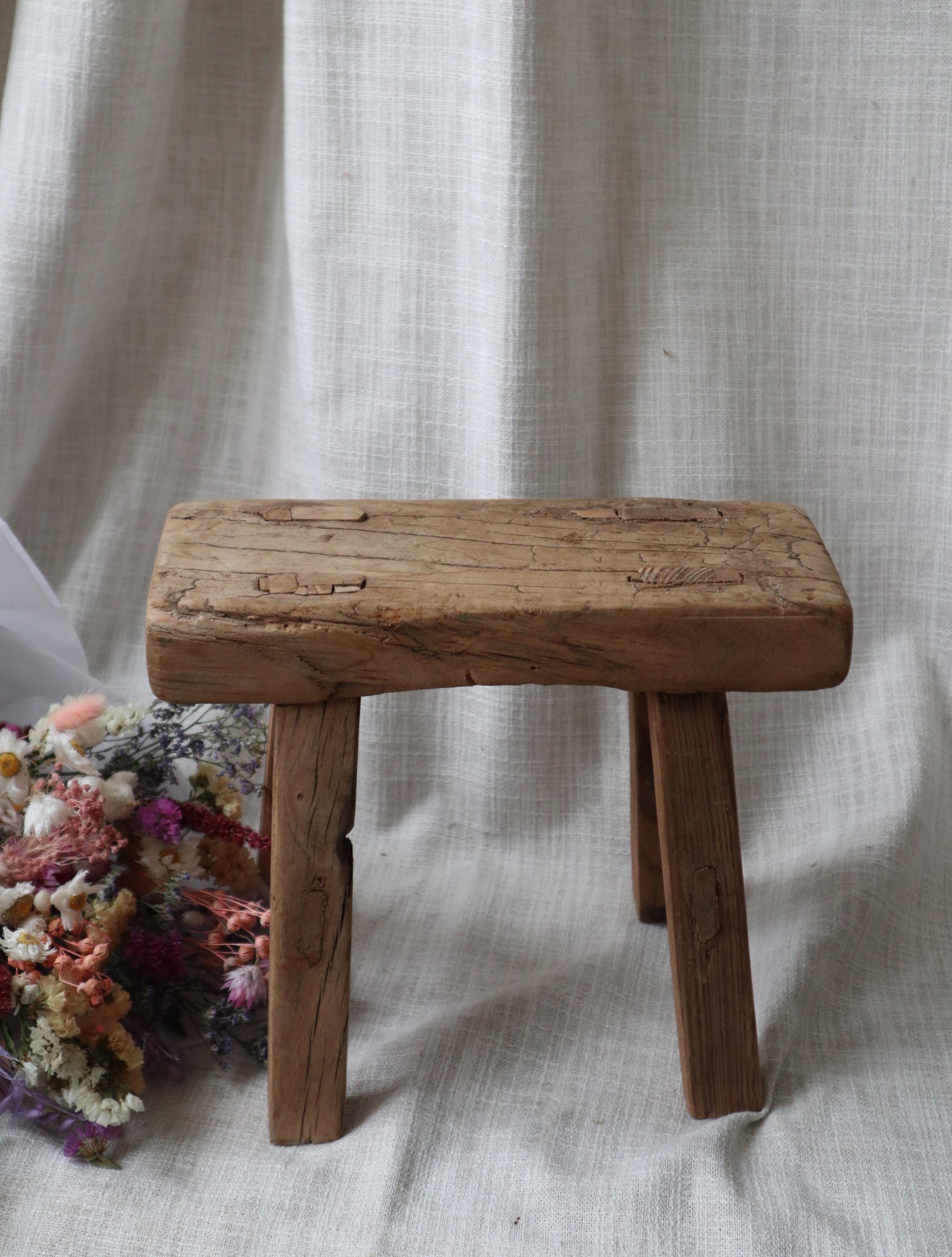Rustic Antique Small Stool
