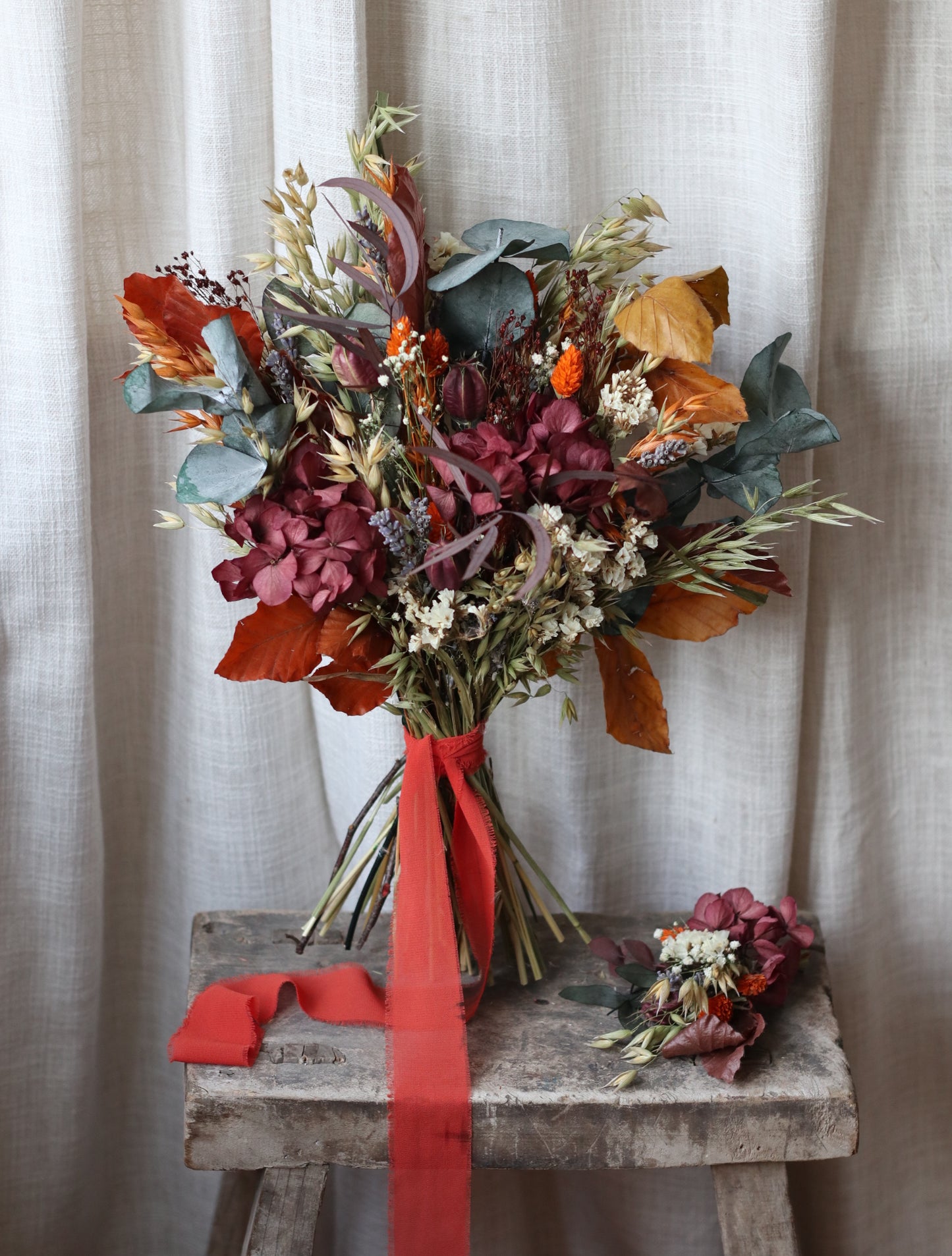 Claret Autumn Dried Flower Bouquet