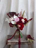 Raven Burgundy Artificial & Preserved Rose bouquet