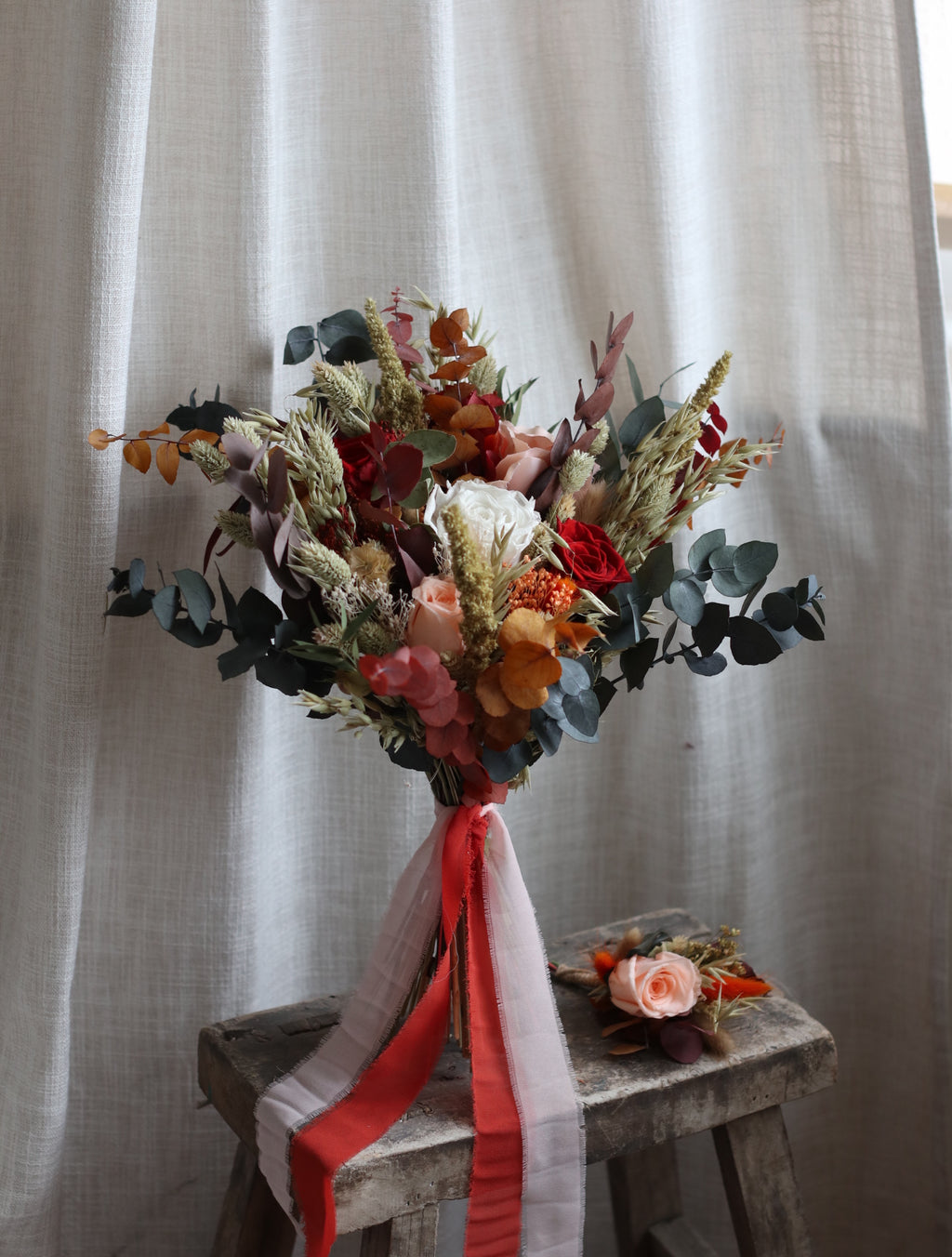 Saffron Autumn Preserved Bridal Bouquet