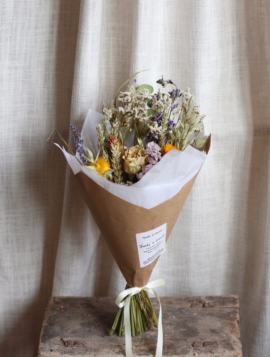 Mari Orange Dried Flower Bouquet