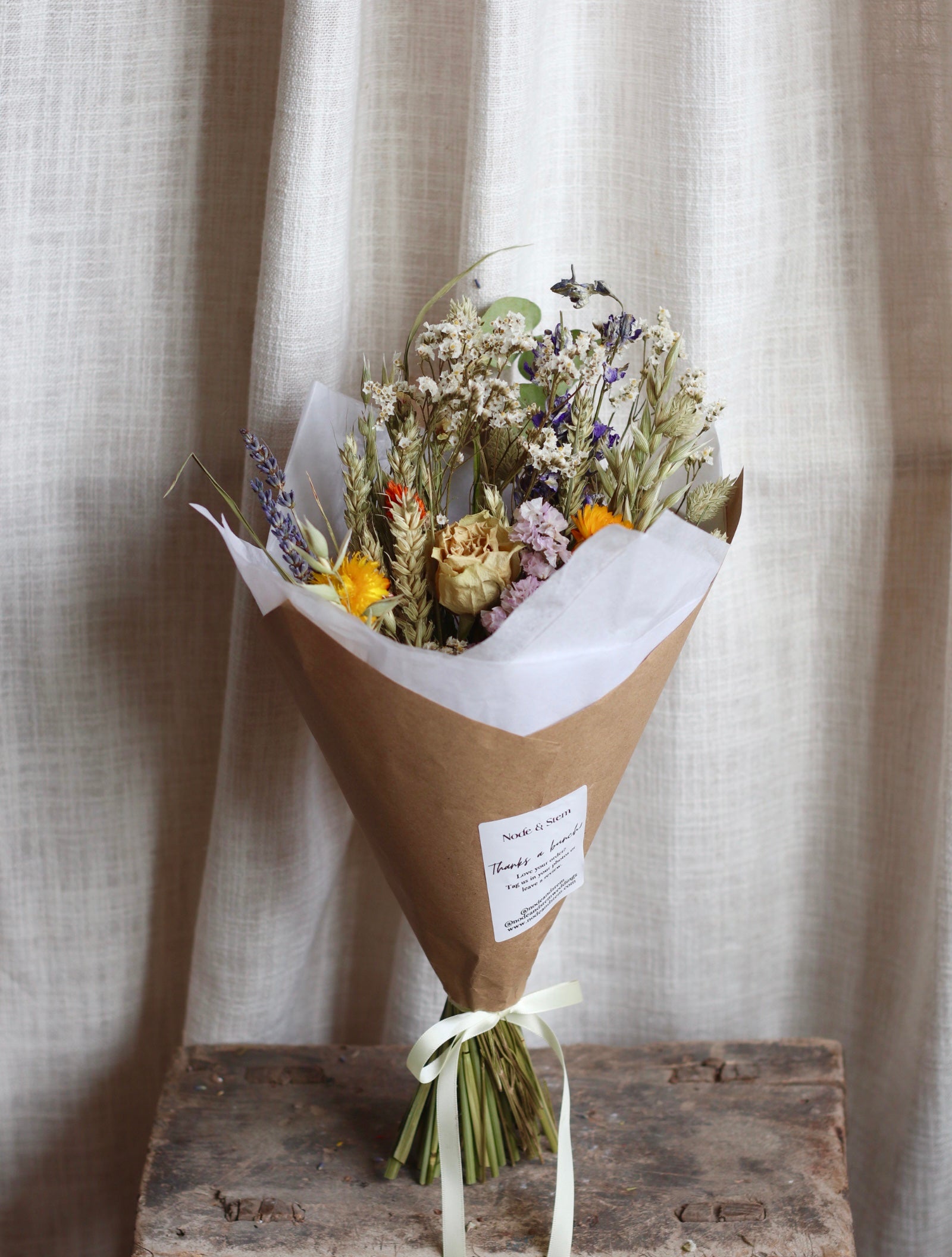 Mari Orange Dried Flower Bouquet