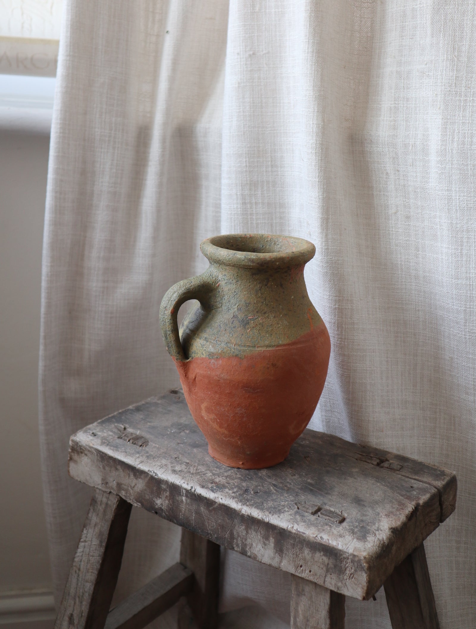 Antique Green Terracotta Vase