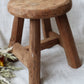 Round Antique Small Stool