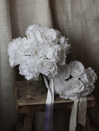 Celia | White Rose & Peony Bridal Bouquet