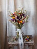 Dahlia Colourful Dried Bridal Bouquet